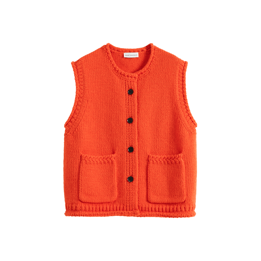 Chunky Knit Crew Neck Vest