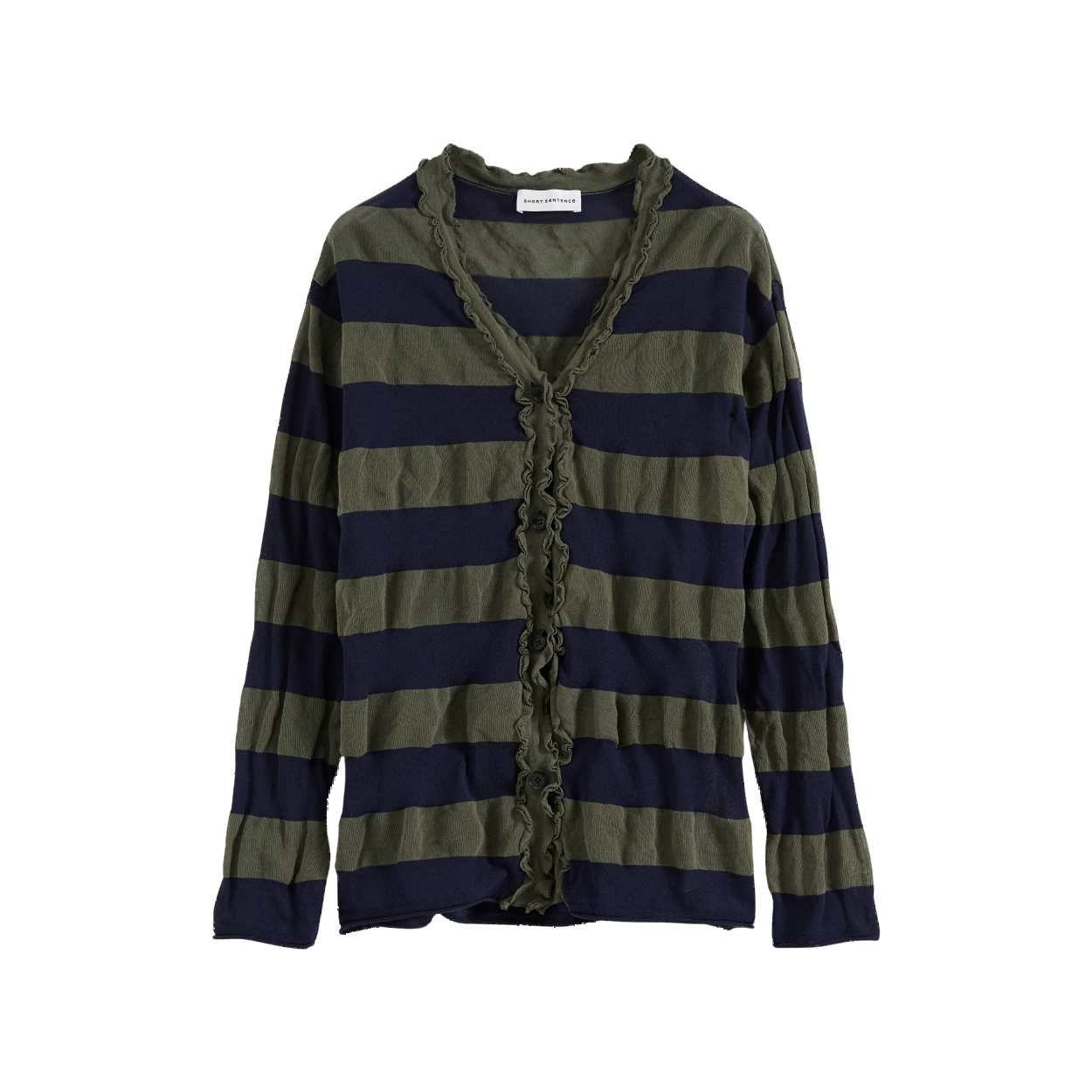 Crinkle Striped Cardigan