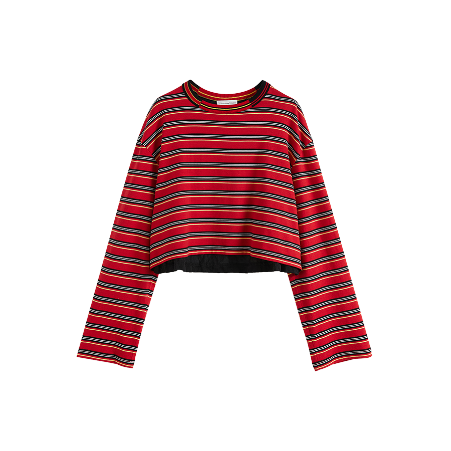 Striped Paneled Long Sleeve Shirt