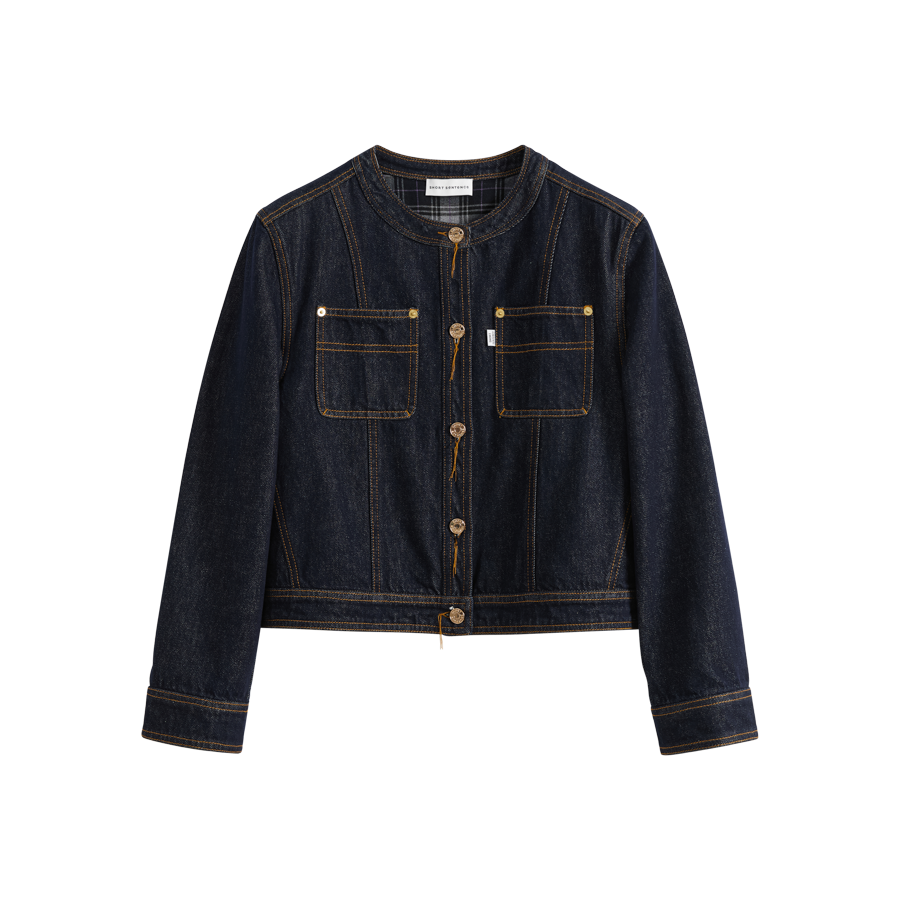 Check Lining Denim Jacket