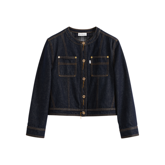 Check Lining Denim Jacket