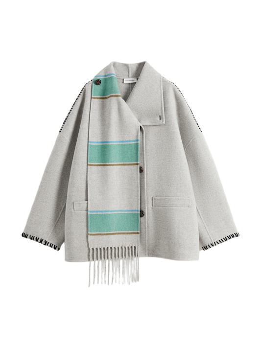 Scarf Double-Face Coat