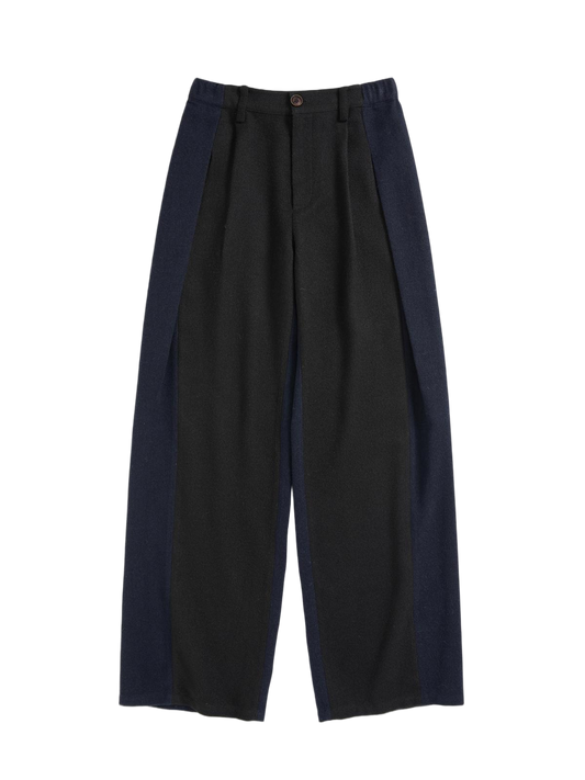 Patchwork Pleated Trousers