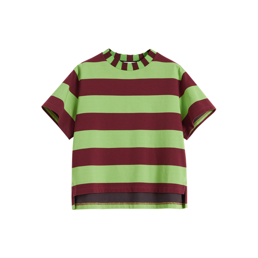 Contrast Stripe Boxy Tee