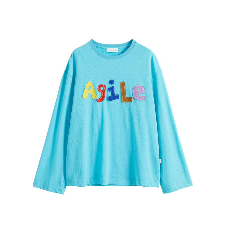 Alphabet Applique Long Sleeve Tee