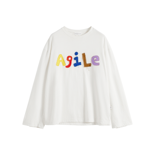 Alphabet Applique Long Sleeve Tee