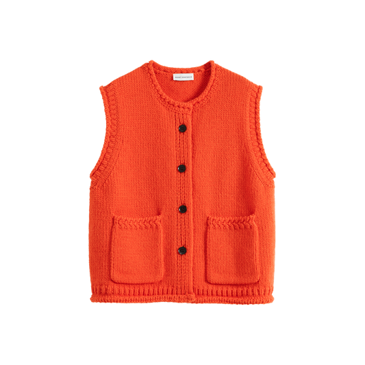 Chunky Knit Crew Neck Vest
