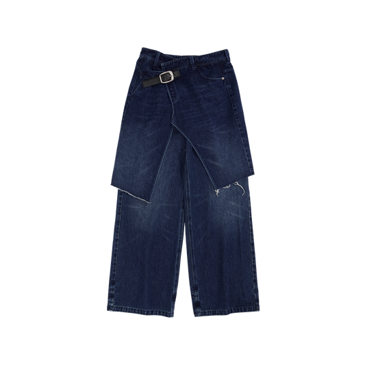 Buckled Denim Culottes
