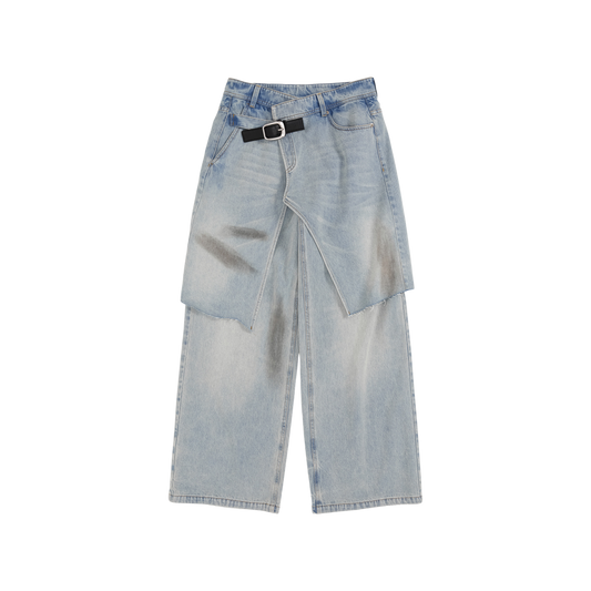 Buckled Denim Culottes