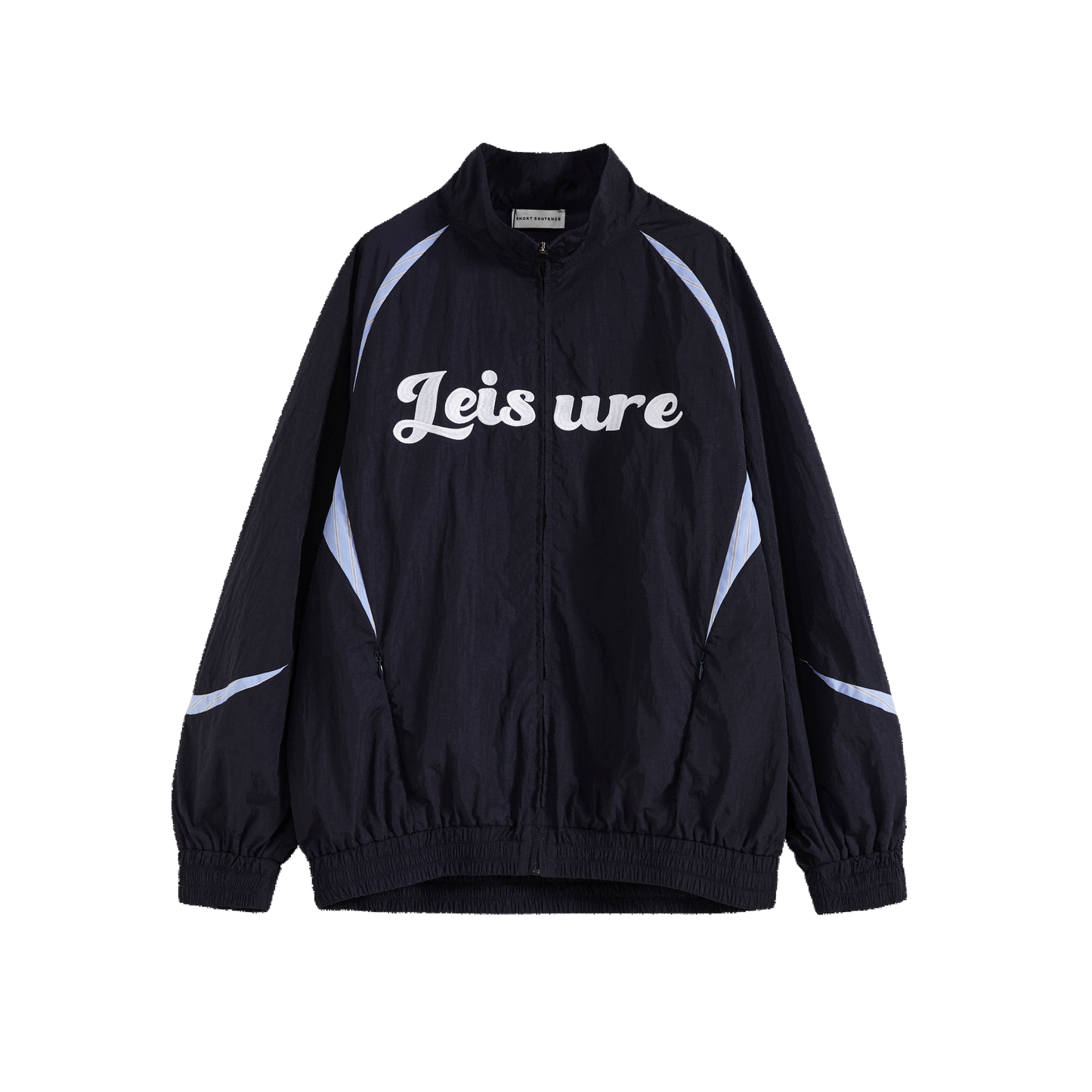Lettering Embroidered Nylon Jacket