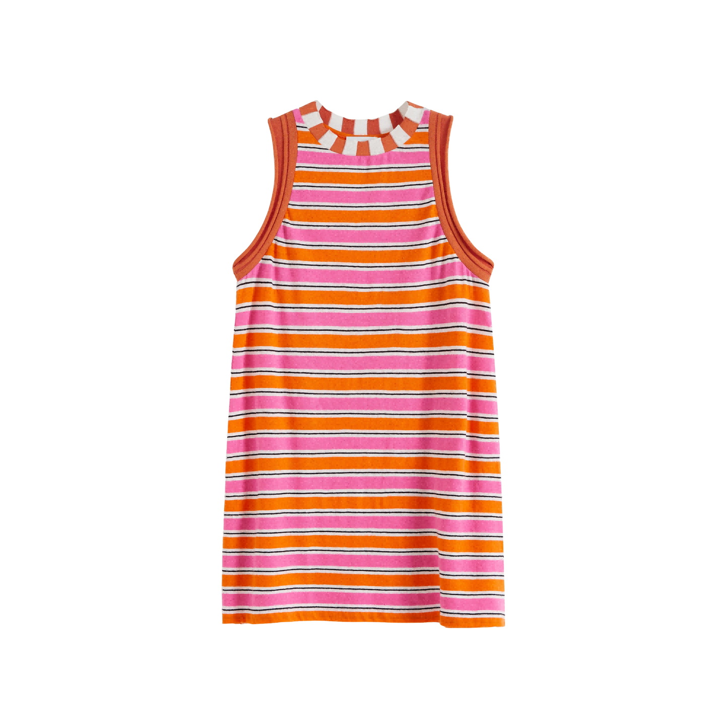 Striped Linen Cotton Vest Dress