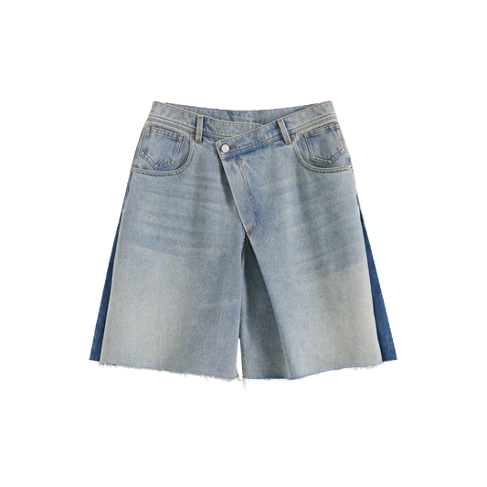 Side Panel Denim Shorts