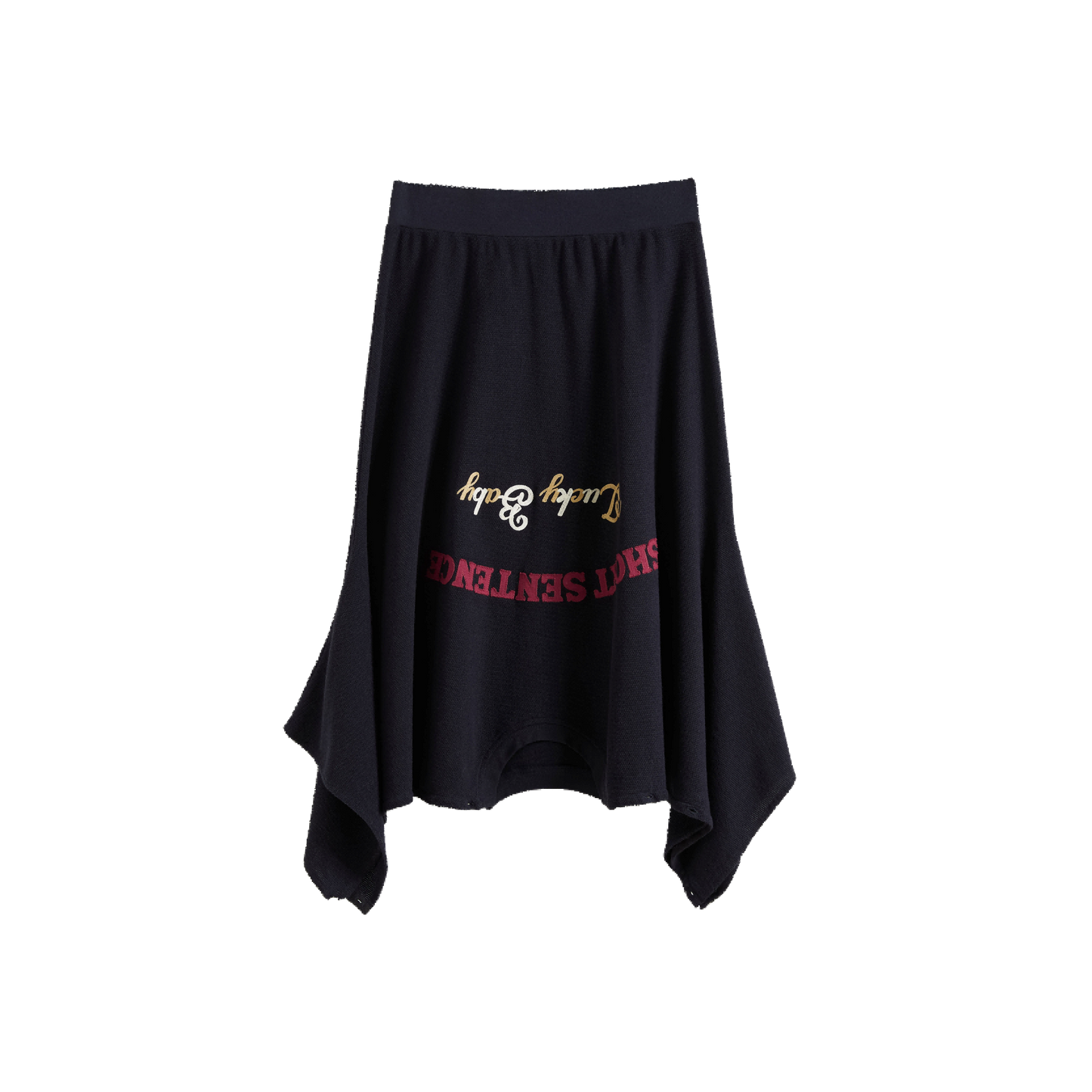 Deconstructed T-shirt Embroidered Skirt