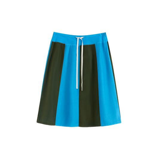 Paneled Striped Skirt