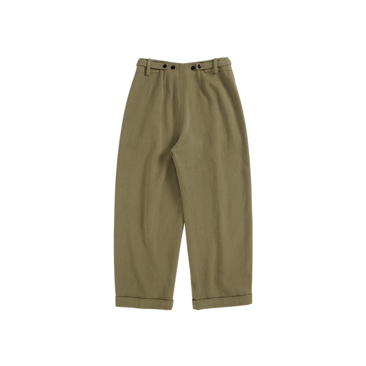 Cuffed Pleat Trousers