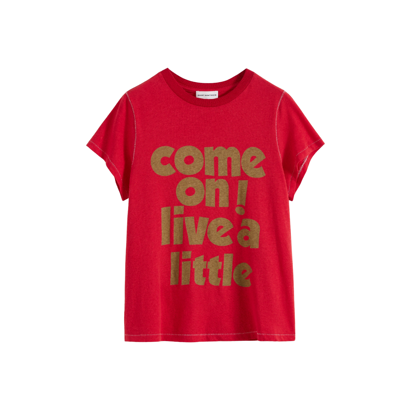 Slogan Print Slim Fit T‑shirt