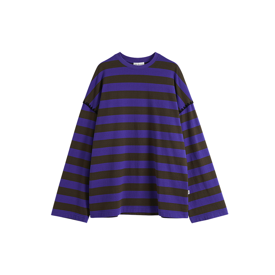 Embroidered Striped T‑Shirt