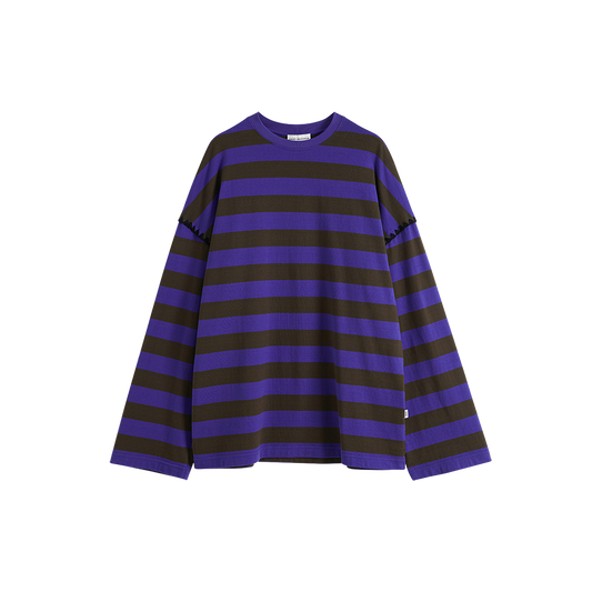 Embroidered Striped T‑Shirt
