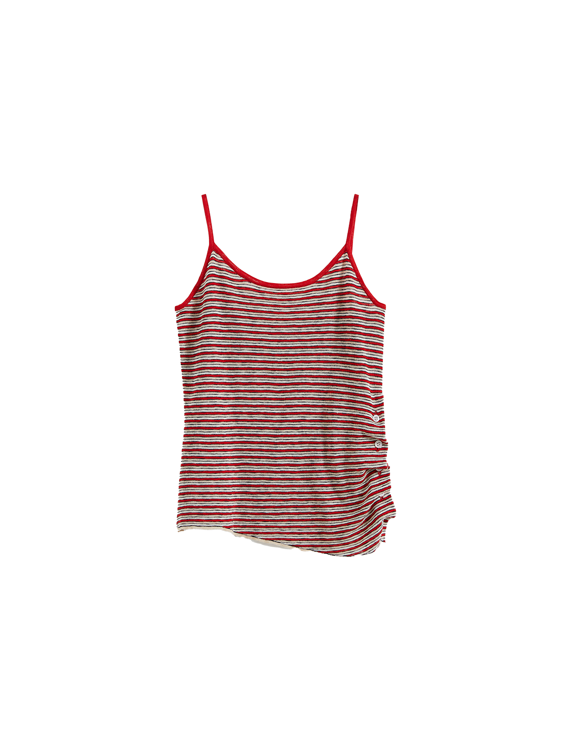 Side Placket Pinstripe Knit Vest